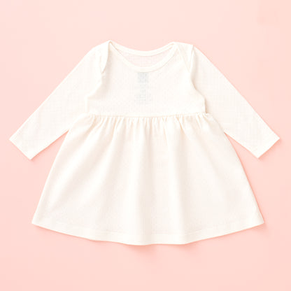 Lausanne Baby Dress - Natural Pointelle