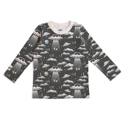 Long-Sleeve Tee - Aliens Charcoal