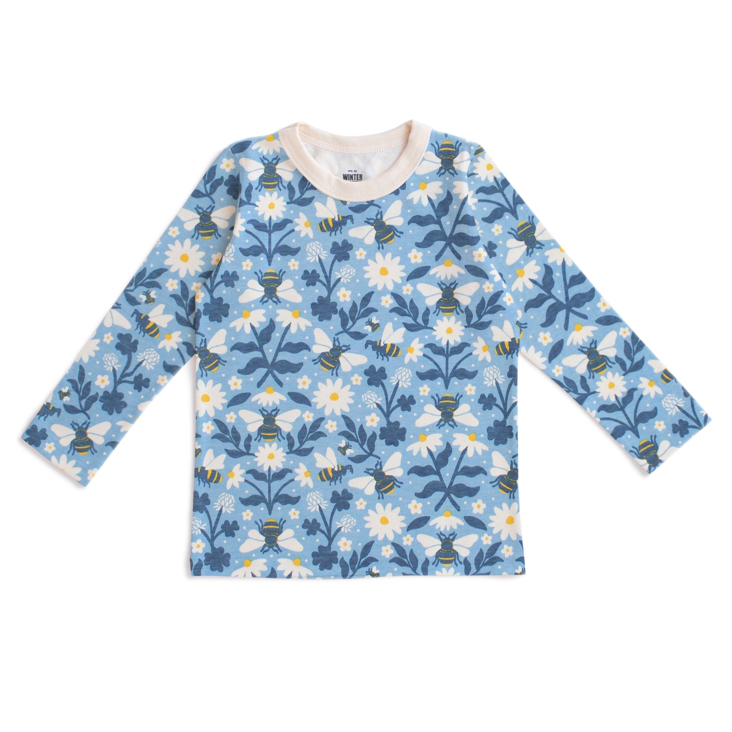 Long-Sleeve Tee - Bees Blue