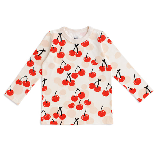 Long-Sleeve Tee - Cherries Red