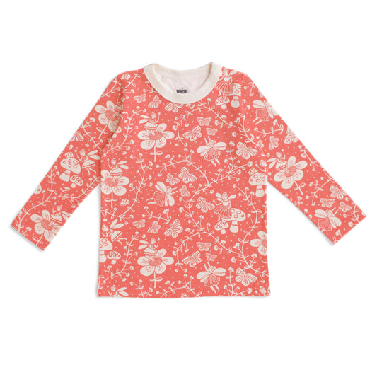 Long-Sleeve Tee - Fairies Coral