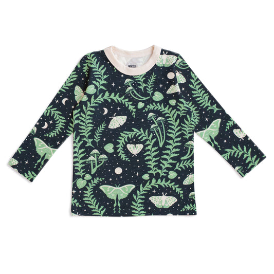 Long-Sleeve Tee - Luna Moths Night Sky