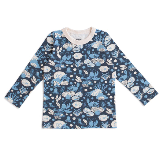 Long-Sleeve Tee - Ocean Life Navy