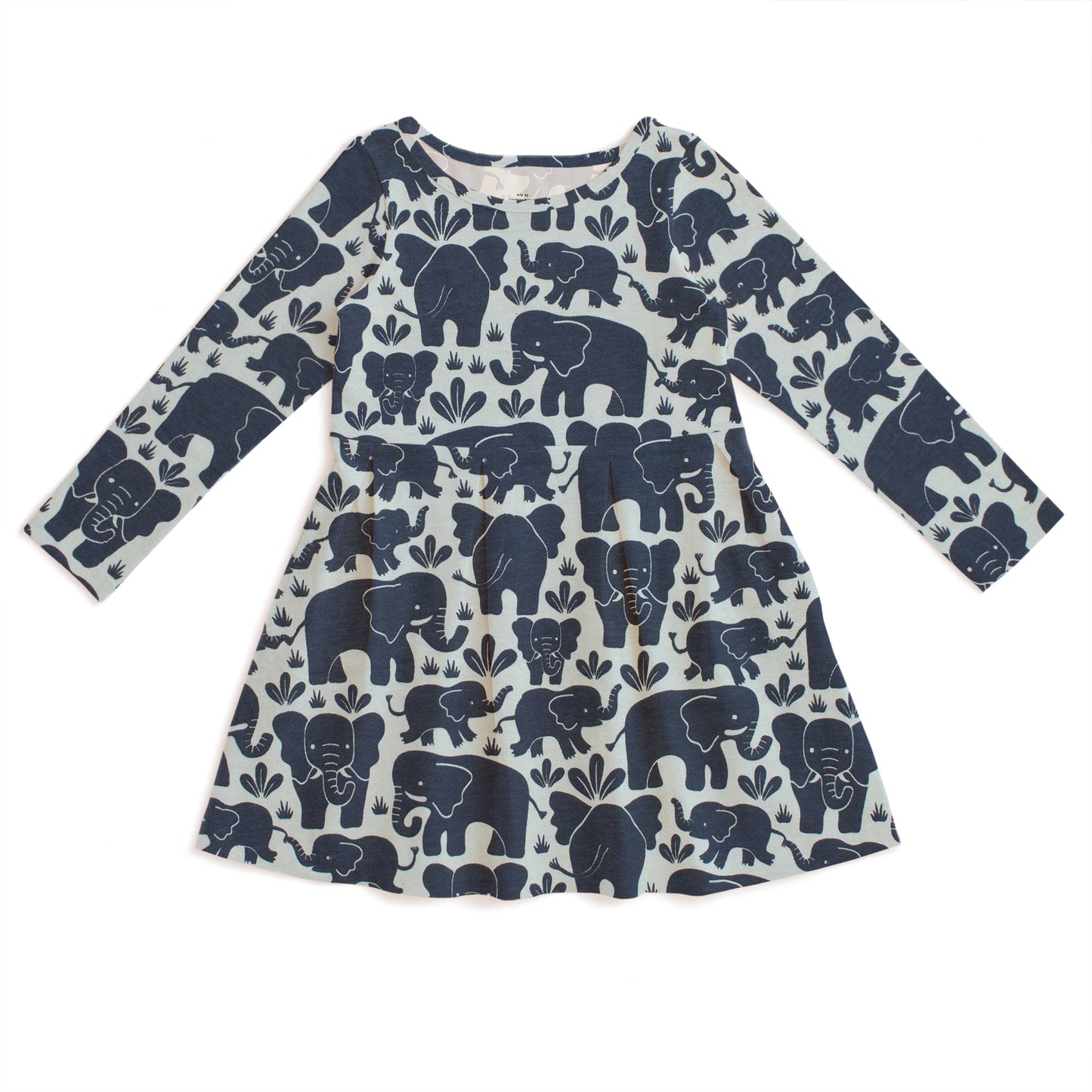 Madison Dress - Elephant Herd Navy