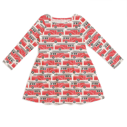 Madison Dress - Firetrucks Red