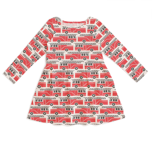 Madison Dress - Firetrucks Red