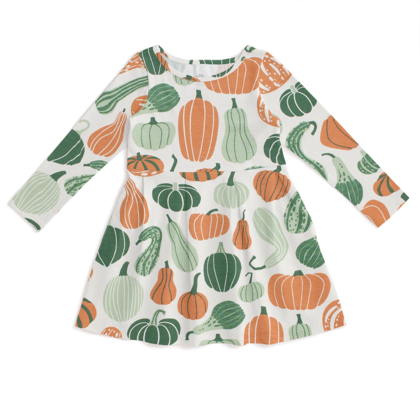 Madison Dress - Gourds & Pumpkins Green & Orange