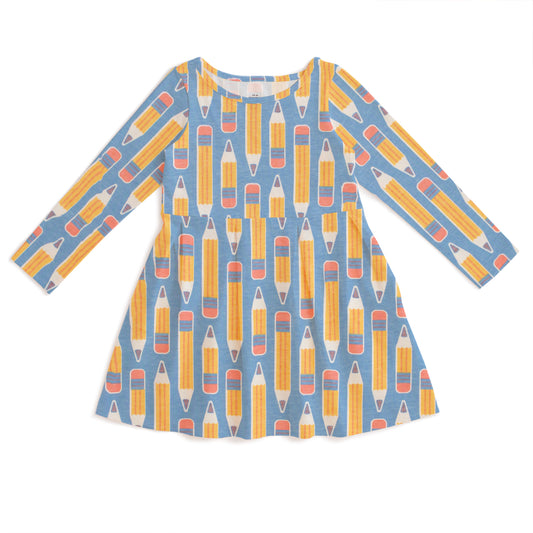 Madison Dress - Pencils Blue