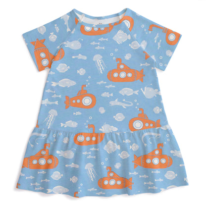 Milwaukee Dress - Submarines Blue & Orange