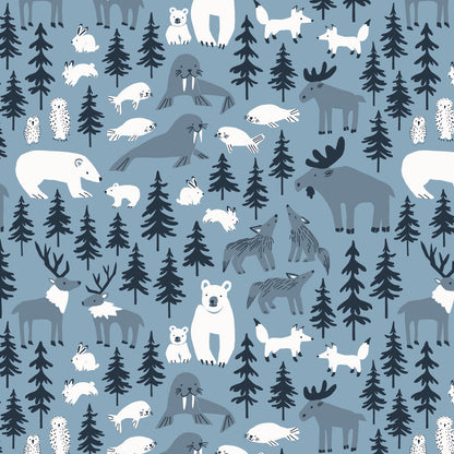 Copenhagen Dress - Northern Animals Mountain Blue