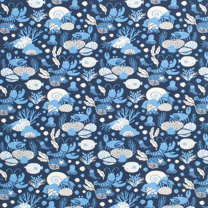 Short Sleeve Snapsuit - Ocean Life Navy