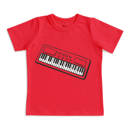 Short-Sleeve GRAPHIC Tee - Keyboard Scarlet Red
