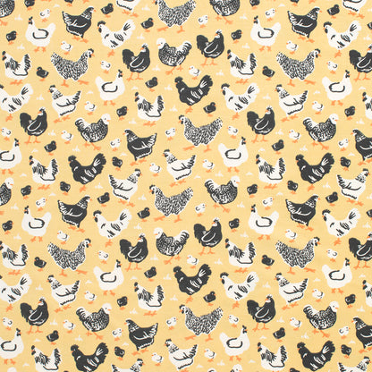 Helsinki Dress - Chicken Family Yellow