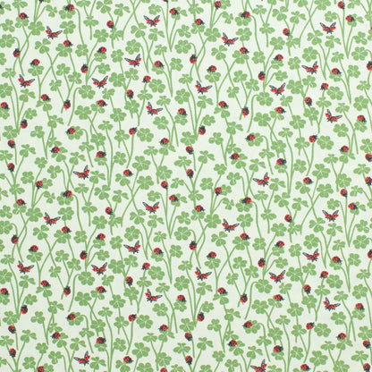 Long-Sleeve Romper - Clover & Ladybugs Green