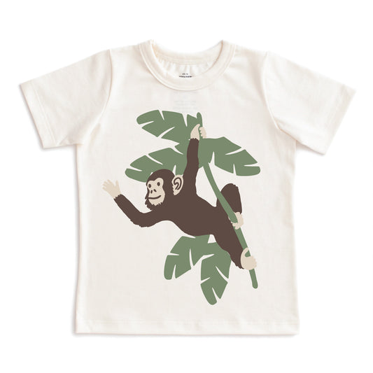 Short-Sleeve GRAPHIC Tee - Chimpanzee Natural