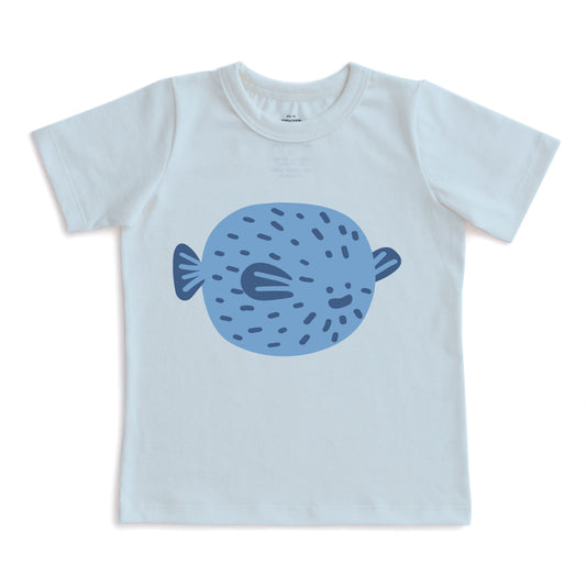 Short-Sleeve GRAPHIC Tee - Puffer Fish Sky Blue