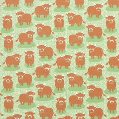 Stockholm Dress - Highland Cows Green