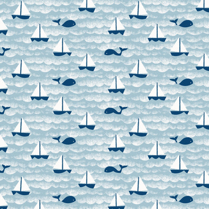 Iris Baby Tunic - Sailboats Ocean Blue & Navy