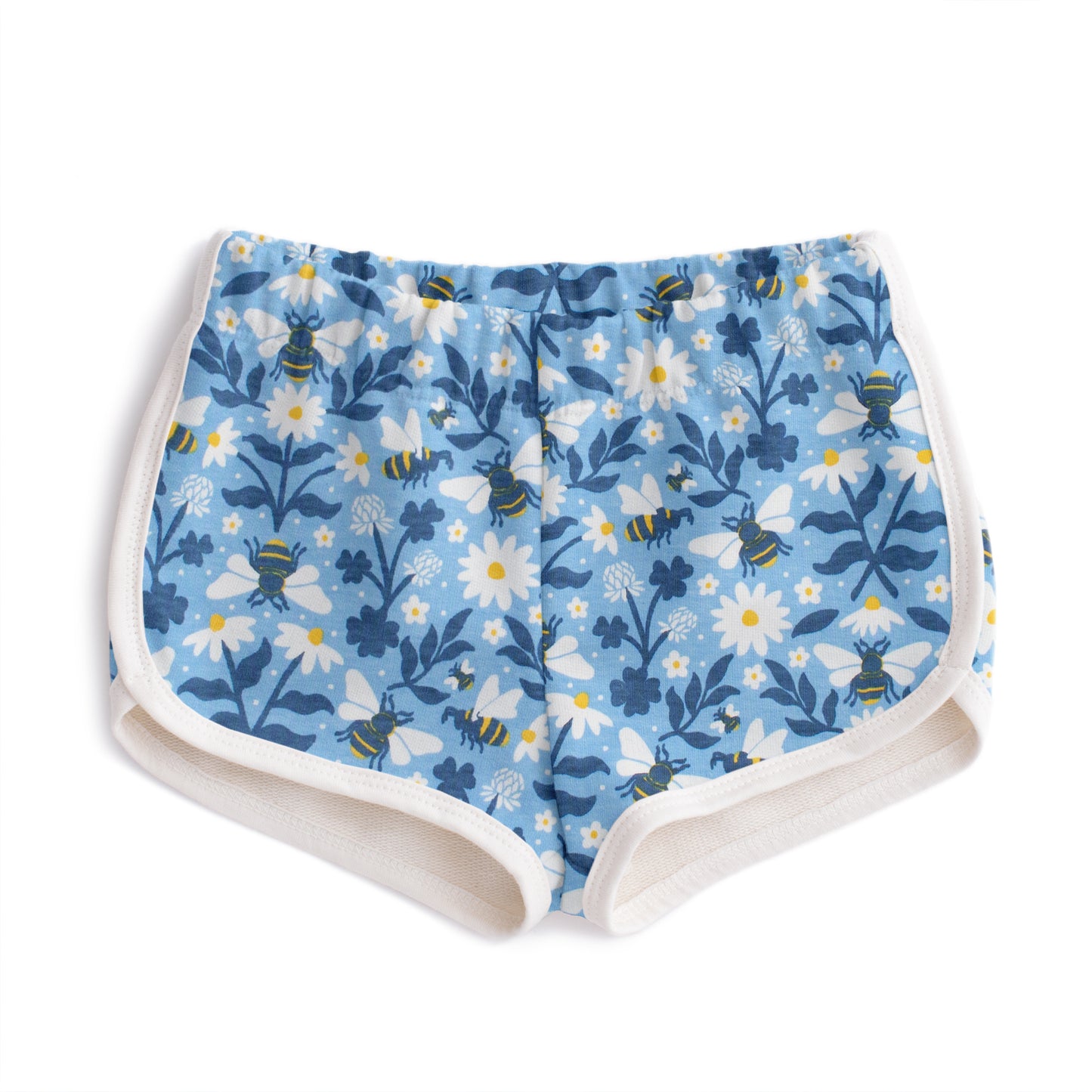 French Terry Shorts - Bees Blue