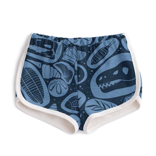 French Terry Shorts - Fossils Night Sky