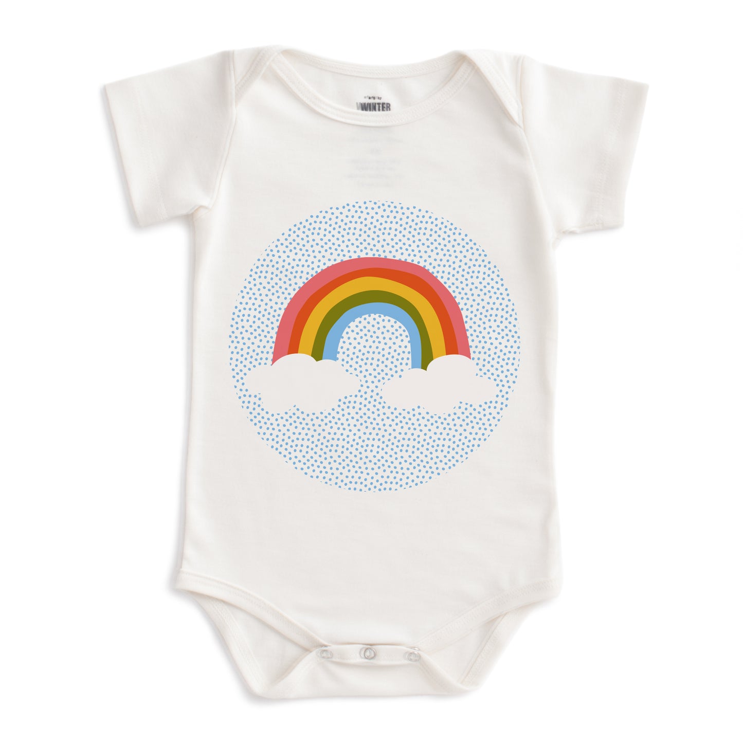 Short-Sleeve Snapsuit - Rainbow Natural