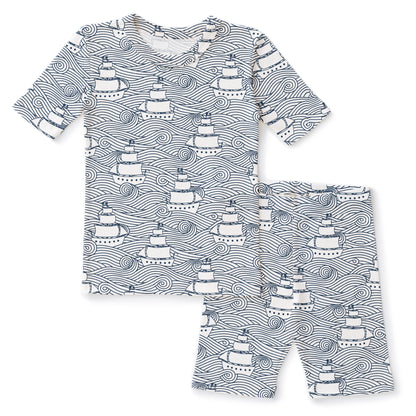 Kids Summer Pajama Set - High Seas Navy