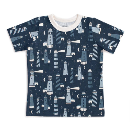 Short-Sleeve Tee - Lighthouses Night Sky