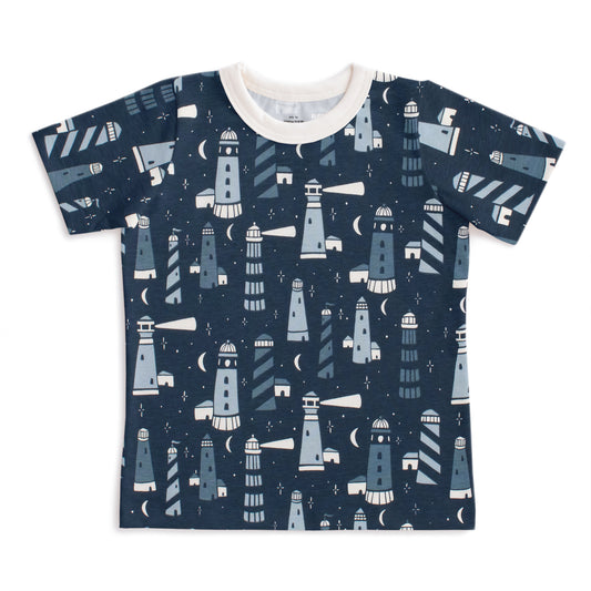 Short-Sleeve Tee - Lighthouses Night Sky