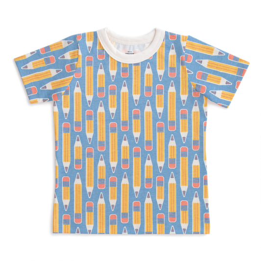 Short-Sleeve Tee - Pencils Blue