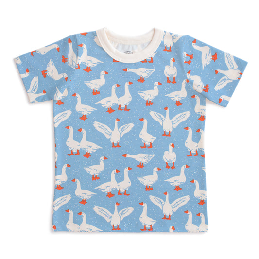Short-Sleeve Tee - Silly Geese Blue