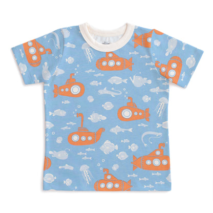 Short-Sleeve Tee - Submarines Blue & Orange