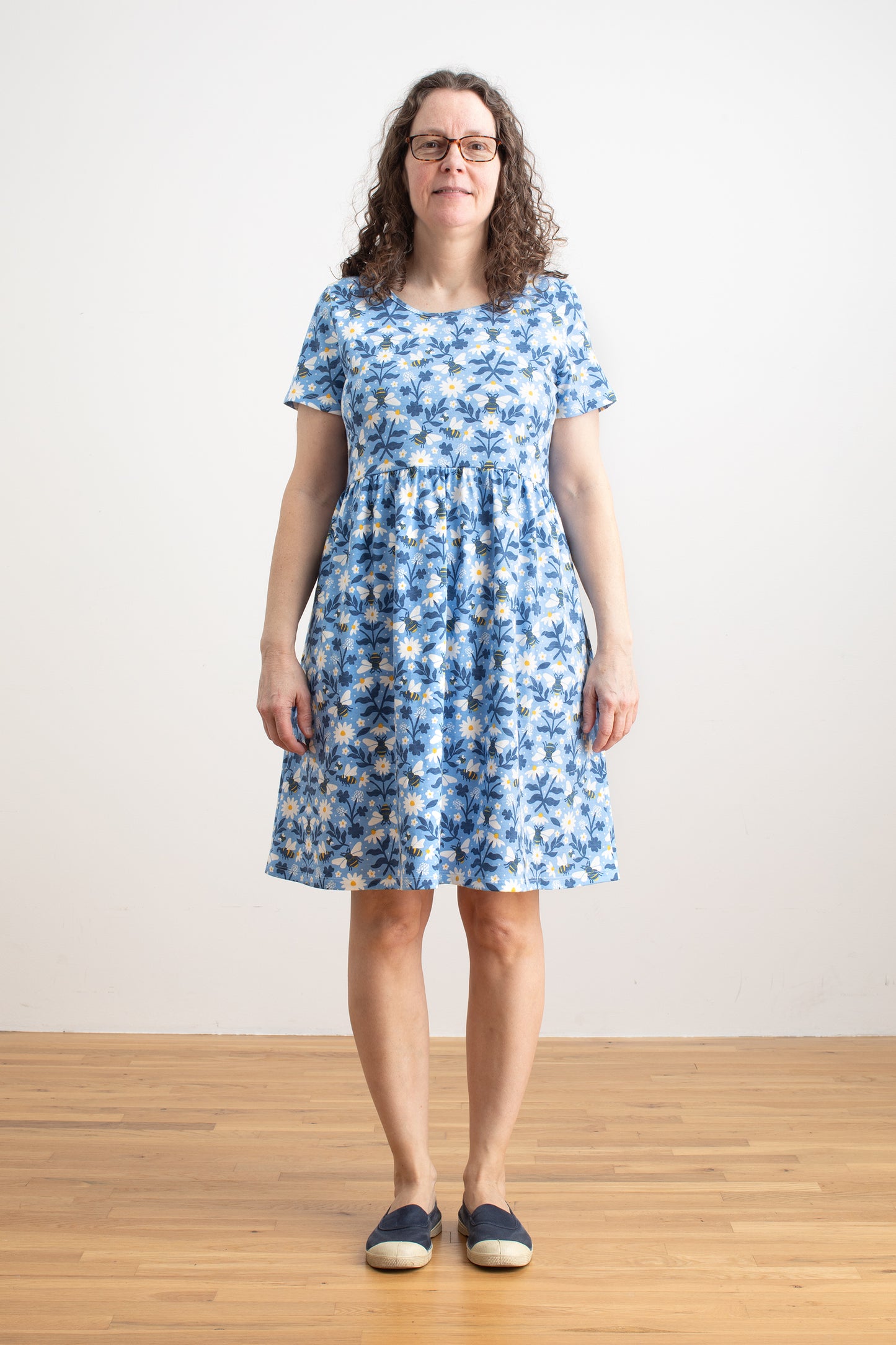 Stockholm Dress - Bees Blue