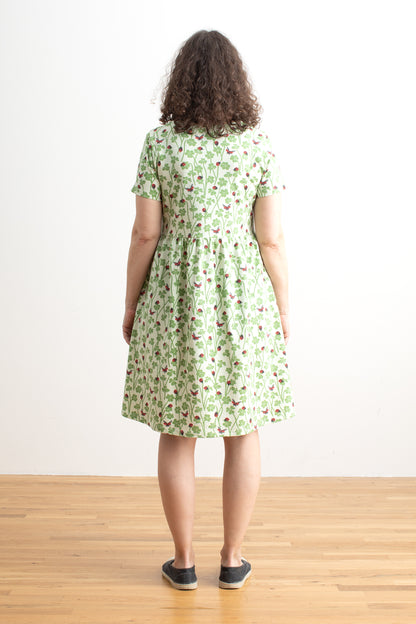 Stockholm Dress - Clover & Ladybugs Green