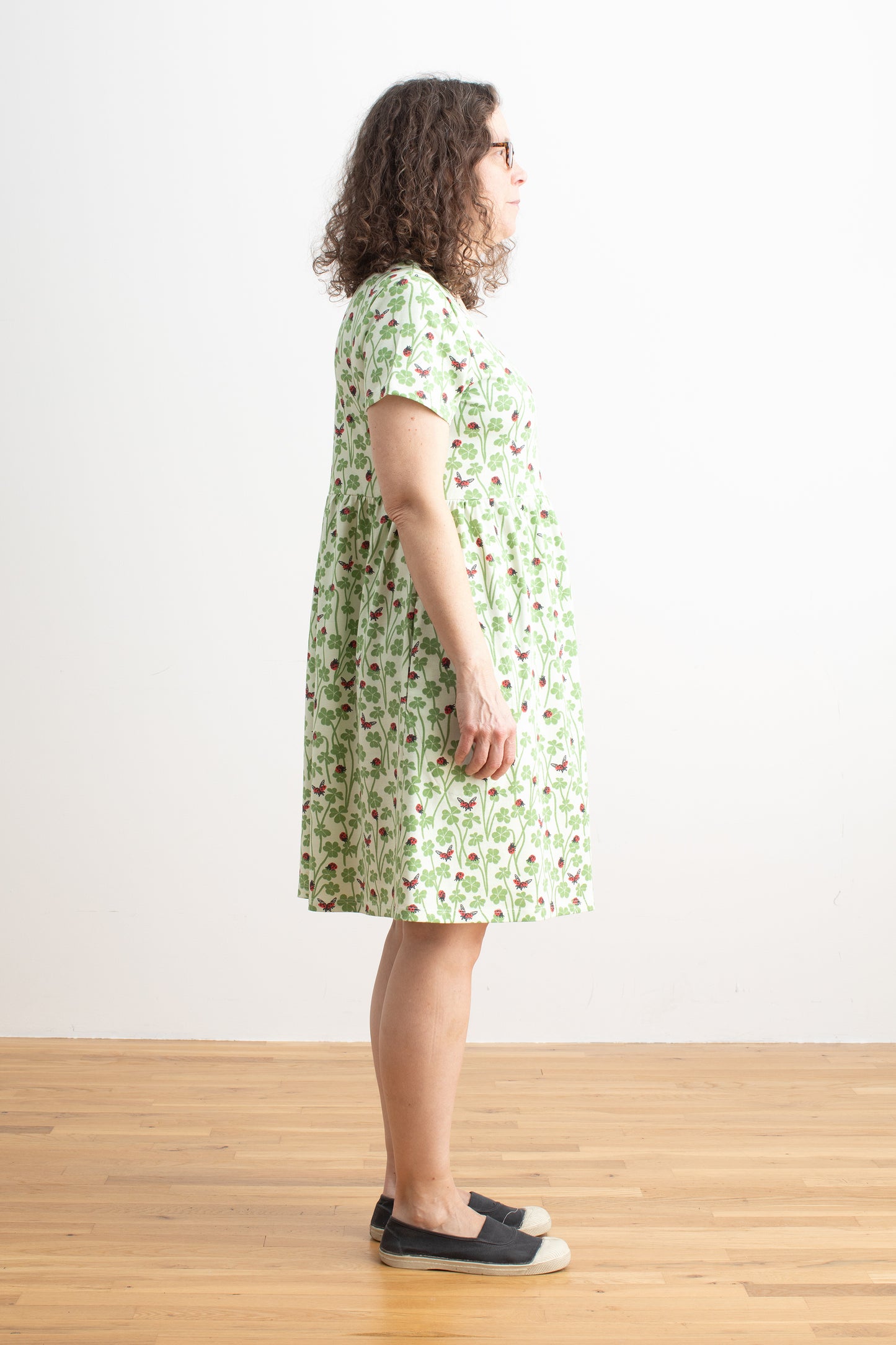 Stockholm Dress - Clover & Ladybugs Green