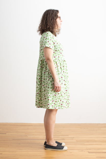 Stockholm Dress - Clover & Ladybugs Green