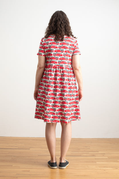 Stockholm Dress - Firetrucks Red