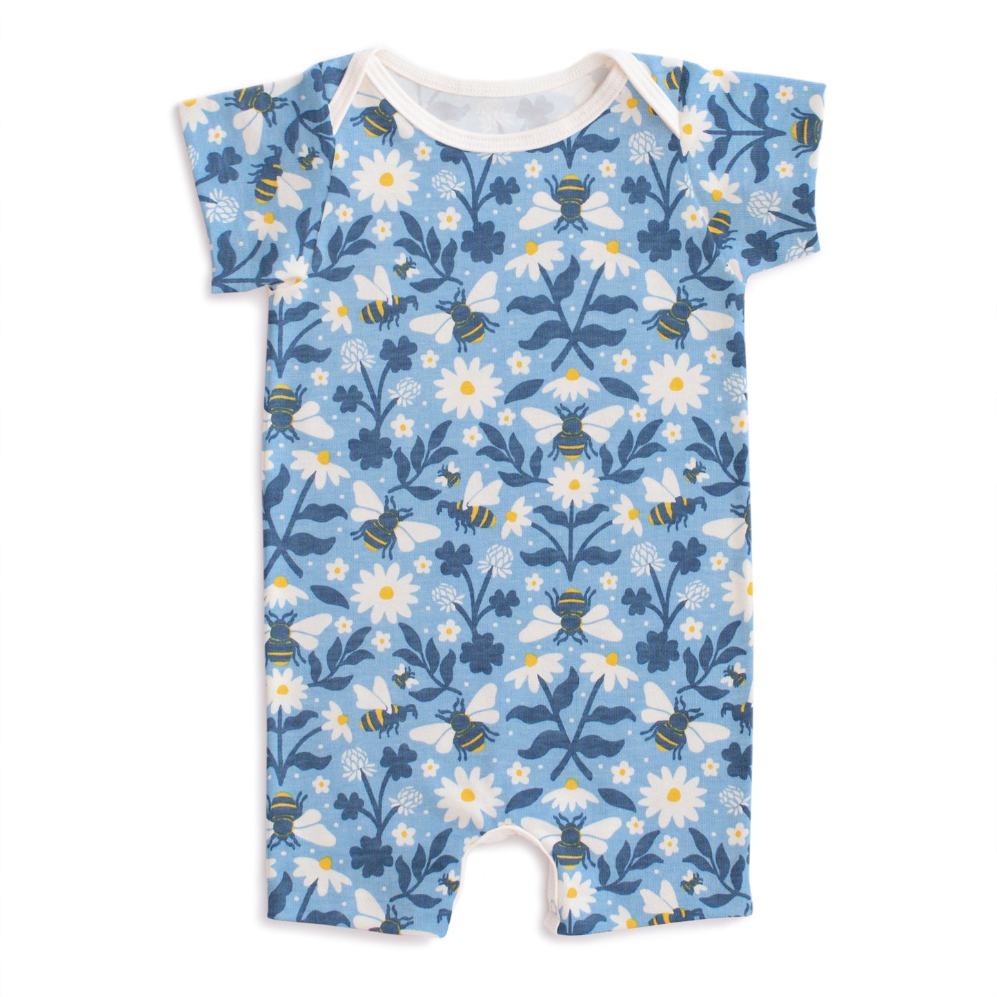 Summer Romper - Bees Blue