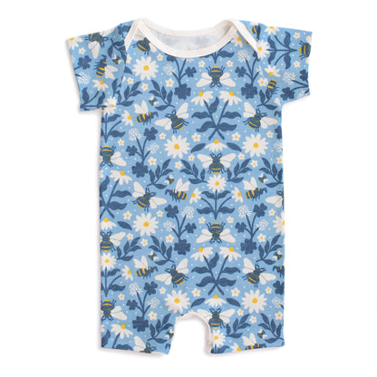 Summer Romper - Bees Blue