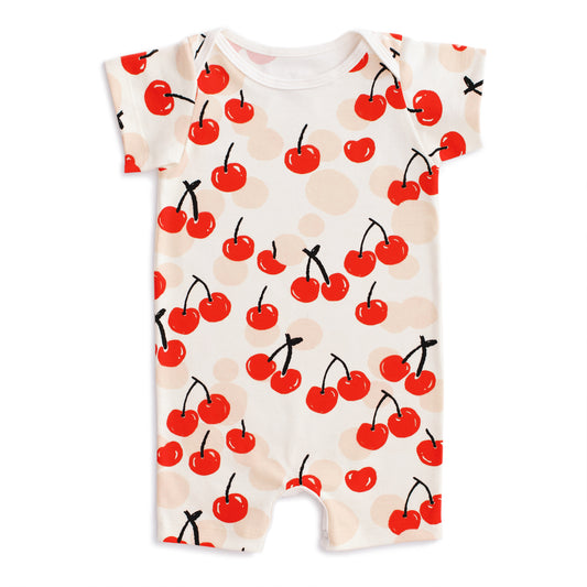Summer Romper - Cherries Red