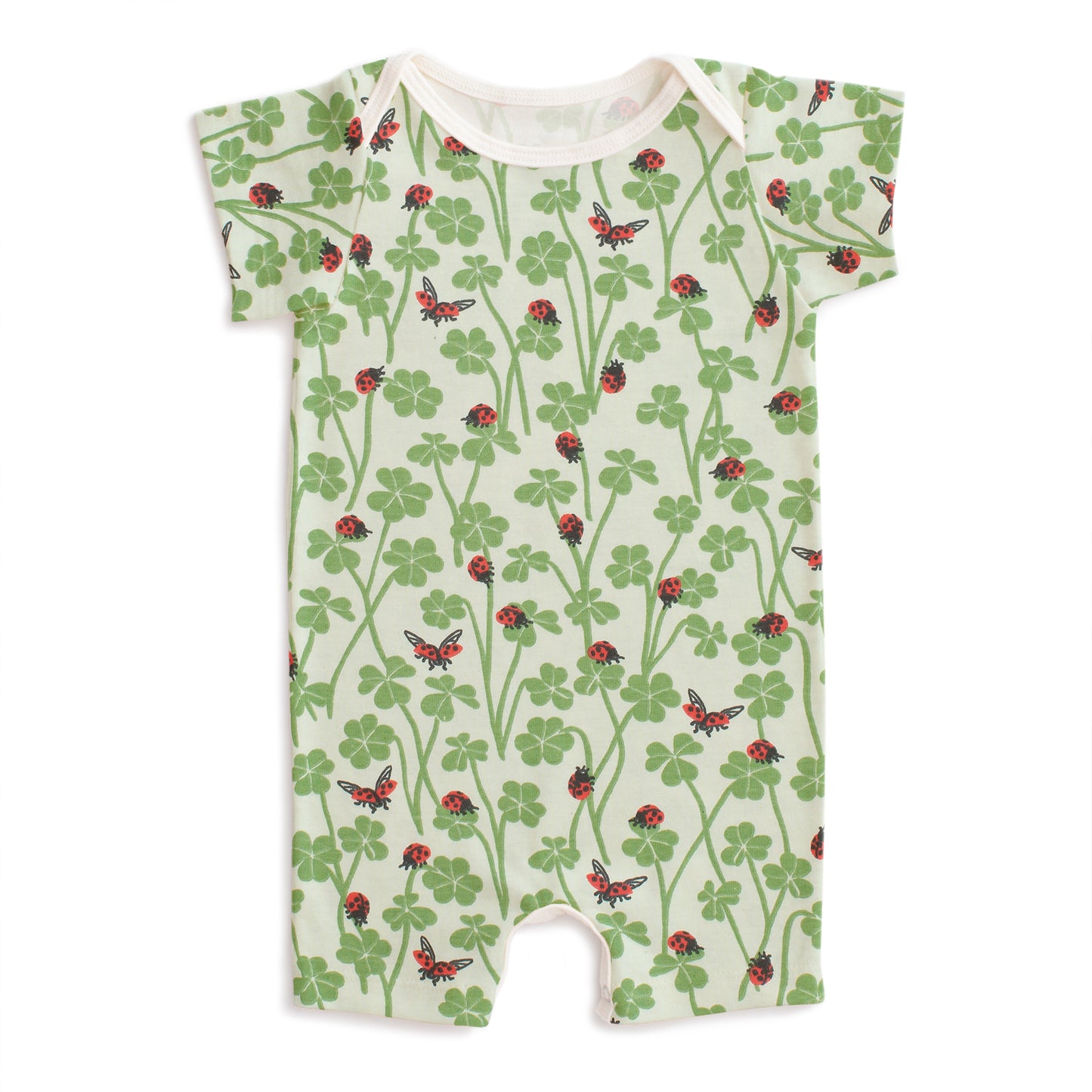 Summer Romper - Clover & Ladybugs Green