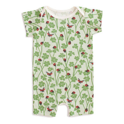 Summer Romper - Clover & Ladybugs Green