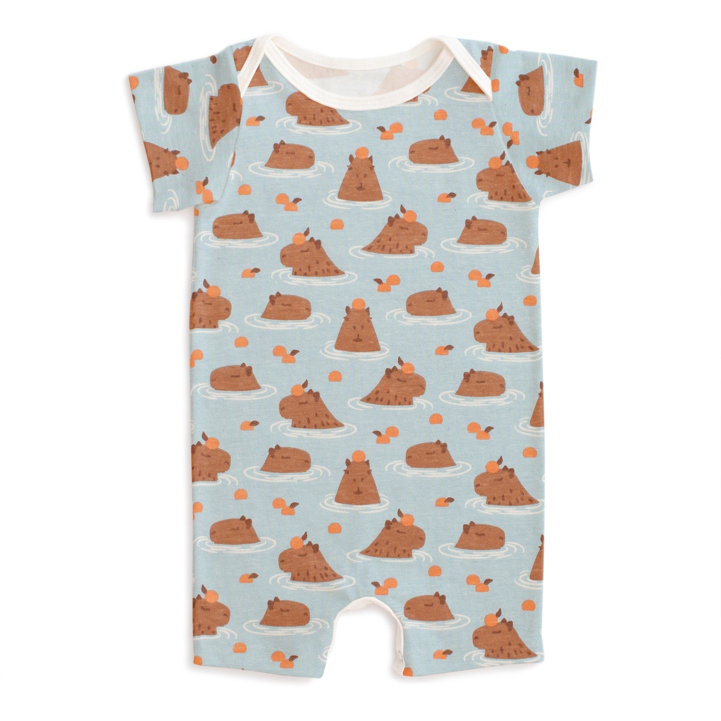 Summer Romper - Capybaras Blue