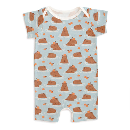 Summer Romper - Capybaras Blue