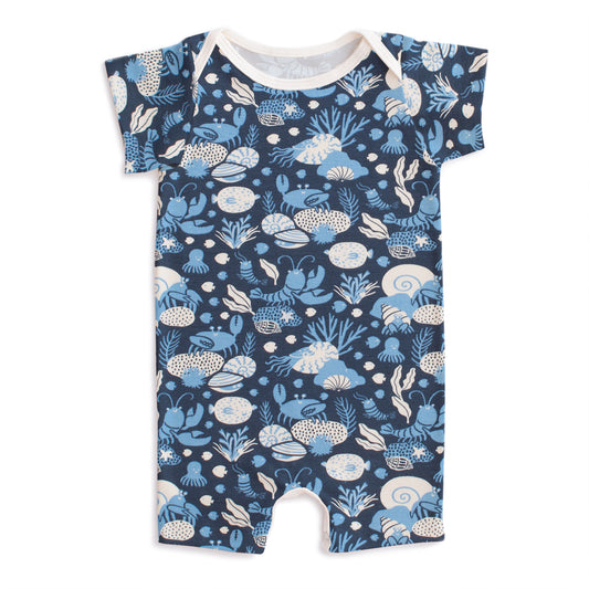 Summer Romper - Ocean Life Navy