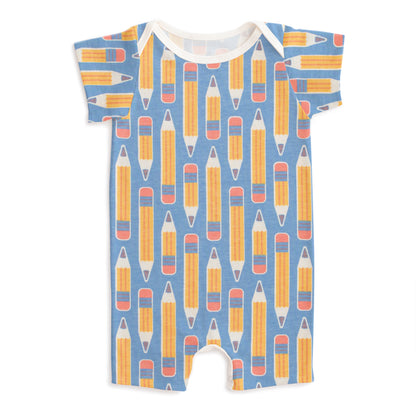 Summer Romper - Pencils Blue