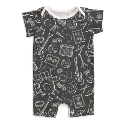 Summer Romper - Rock Band Charcoal
