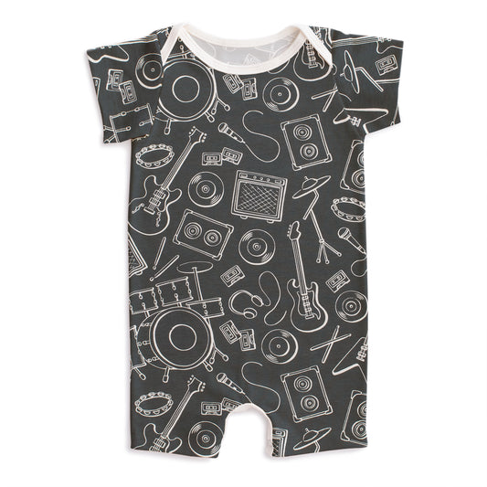 Summer Romper - Rock Band Charcoal