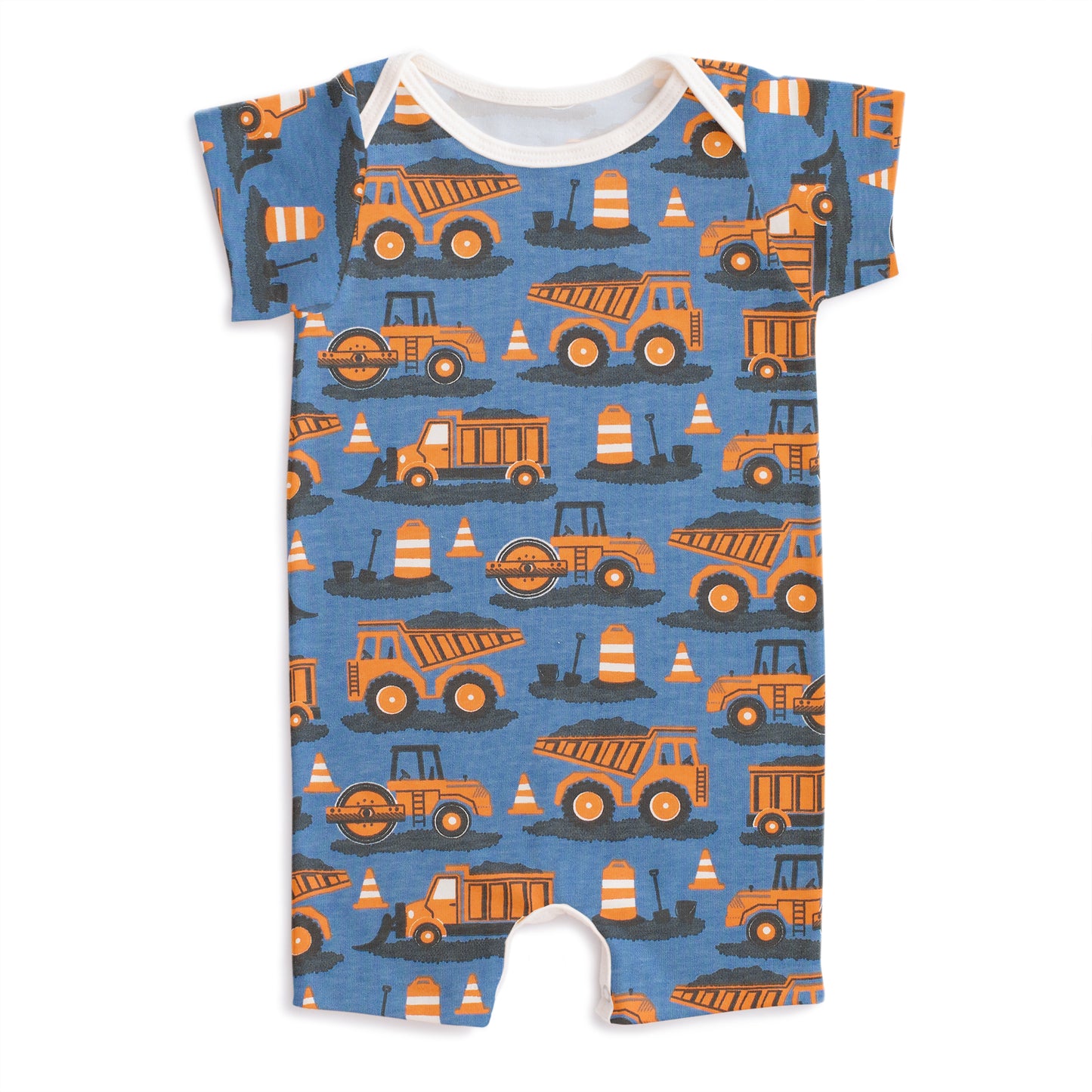 Summer Romper - Roadwork Orange & Blue