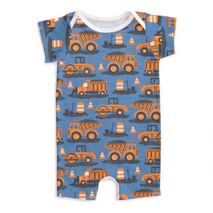 Summer Romper - Roadwork Orange & Blue