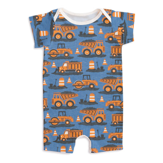 Summer Romper - Roadwork Orange & Blue
